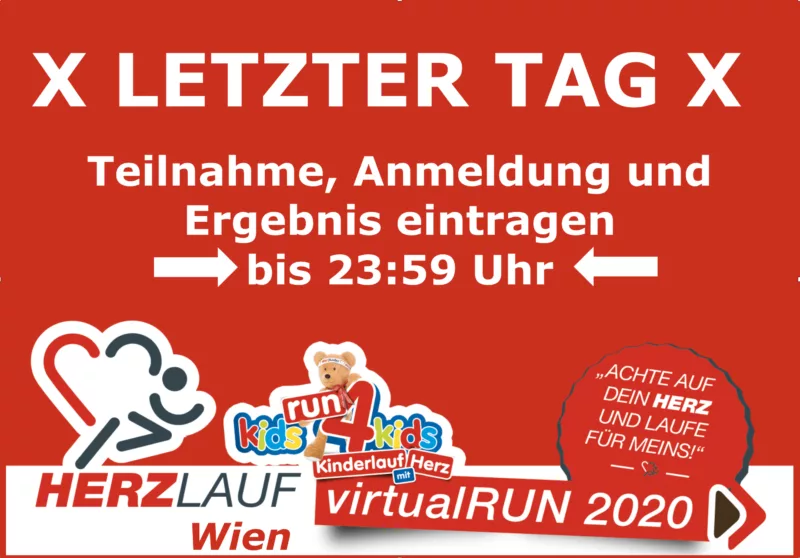 X LETZTER TAG Herzlauf Wien virtual RUN 2020