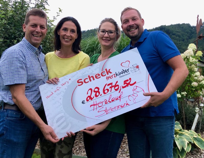 Scheckübergabe Herzlauf Steiermark 2019