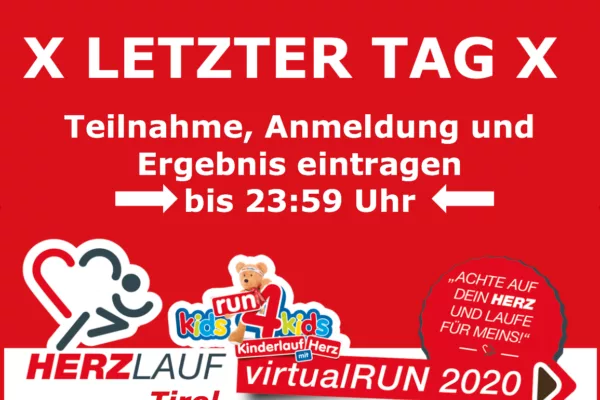 X LETZTER TAG Herzlauf Tirol virtual RUN 2020