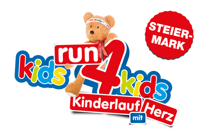 Logo kidsrun4kids mit Bundeslandzusatz Button Steiermark