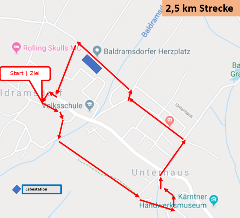 Strecke HL Kärnten 25 km
